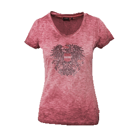 Österreich Adler Glitzer T-Shirt - Rosa