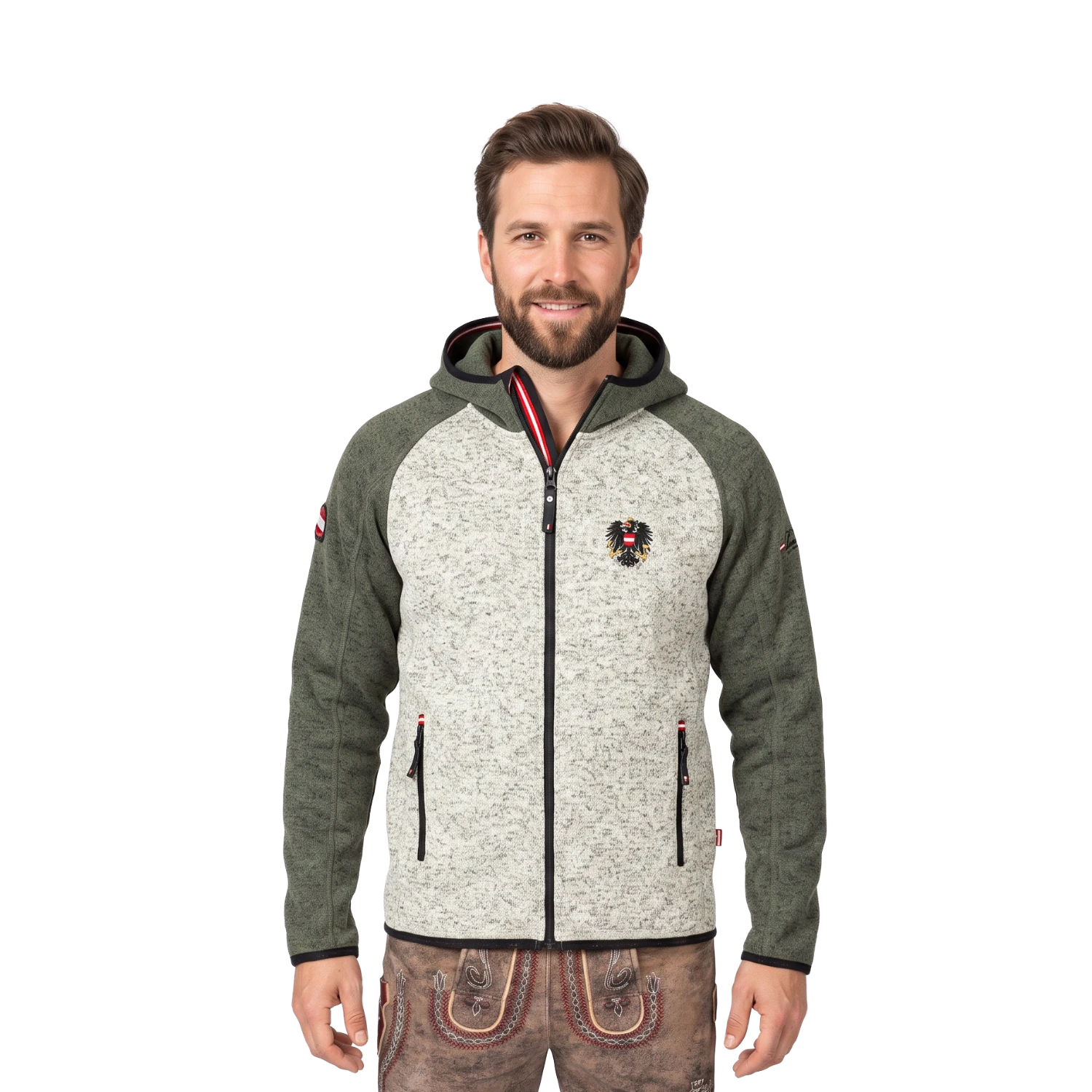 Österreich Kultjacke mit Kapuze - DUO Grün