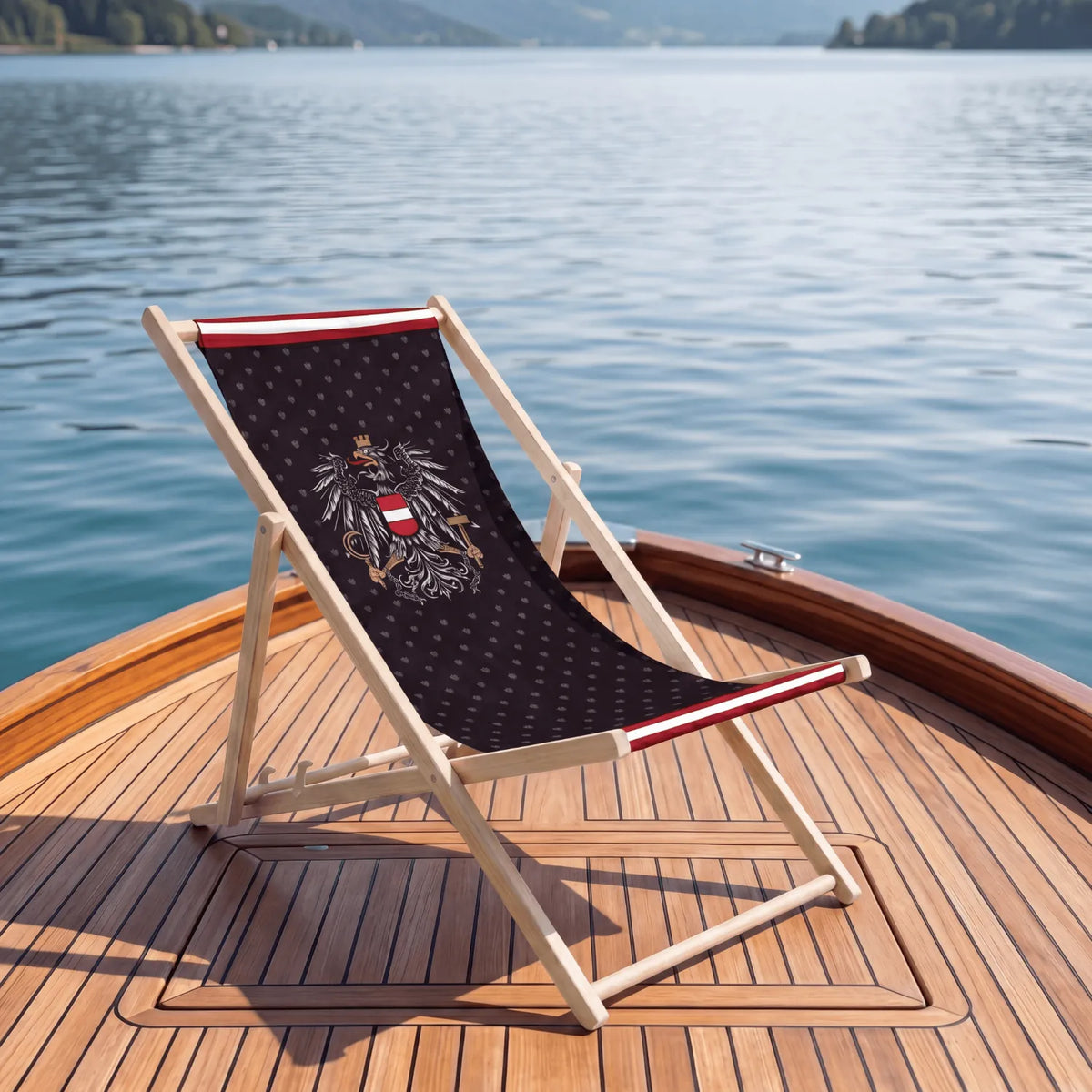 Österreich Adler Liegestuhl Attersee Boot