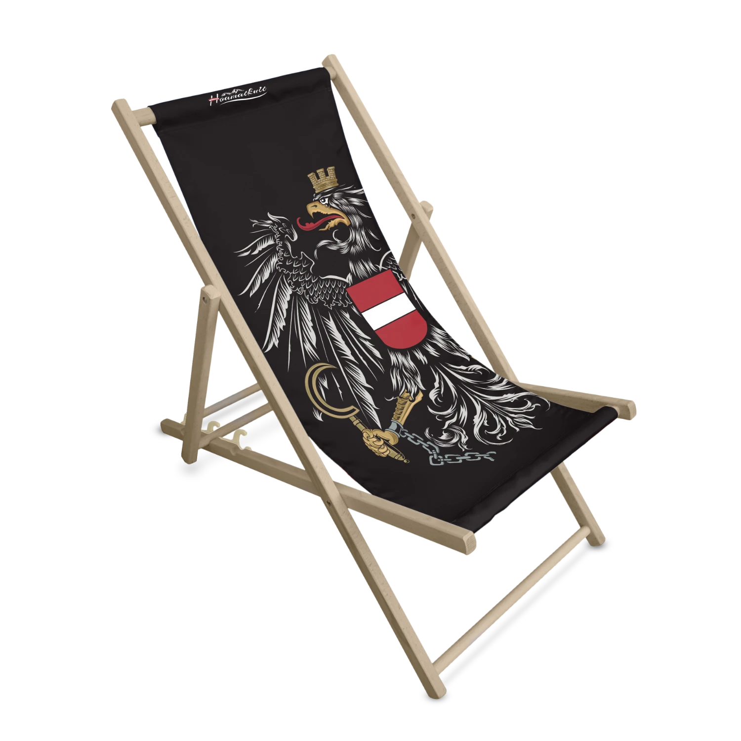 Österreich Adler Liegestuhl schwarz