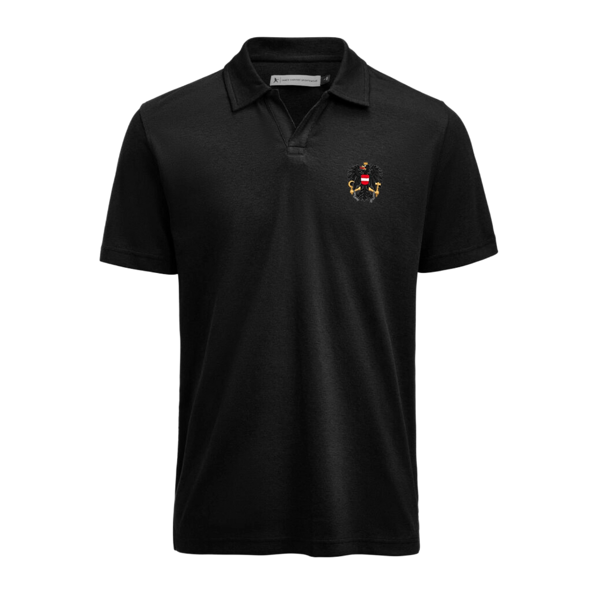 Österreich Adler Pique Polo schwarz #Farbe_Schwarz