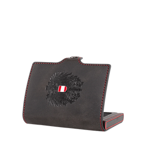 Adler Smart Wallet Bifold mit Karten-Pop-Up Funktion aus Echtleder