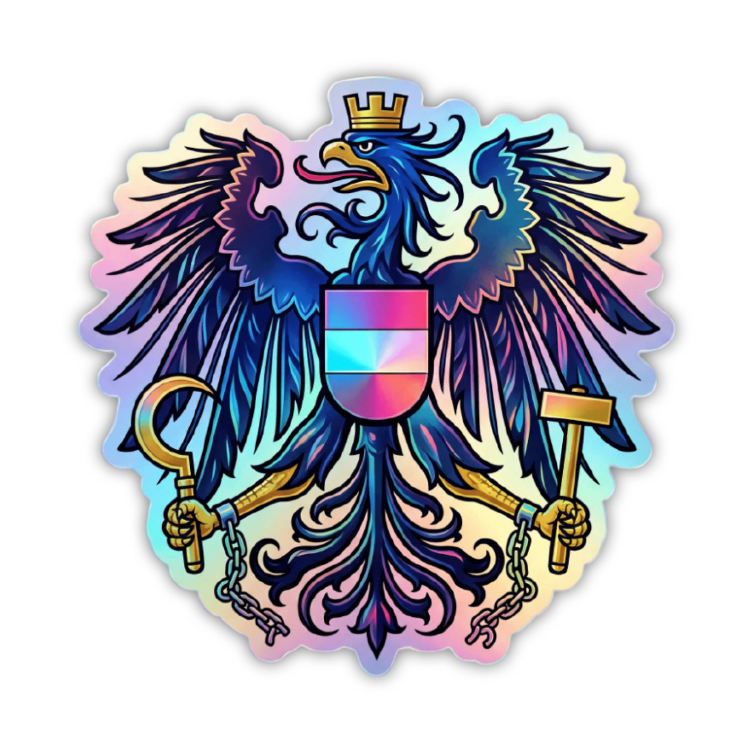 Österreich Adler Sticker Holographic