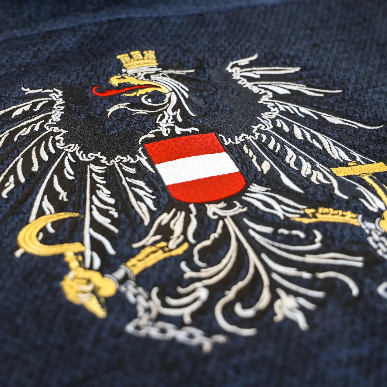 Österreich Kultjacke mit Kapuze - Strickoptik