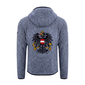 LIMITIERTE Österreich Adler Kultjacke mit Kapuze - Granitblau