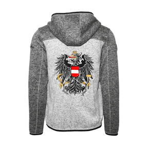Österreich Adler Strickfleece Jacke zweifarbig
