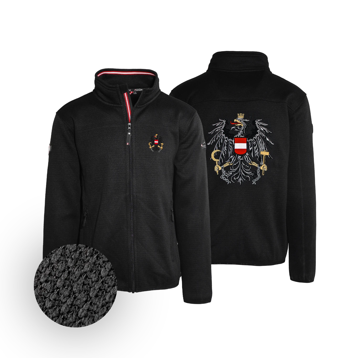 Österreich Kultjacke ohne Kapuze - Strickoptik