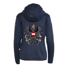 Österreich Kultjacke mit Kapuze - Strickoptik