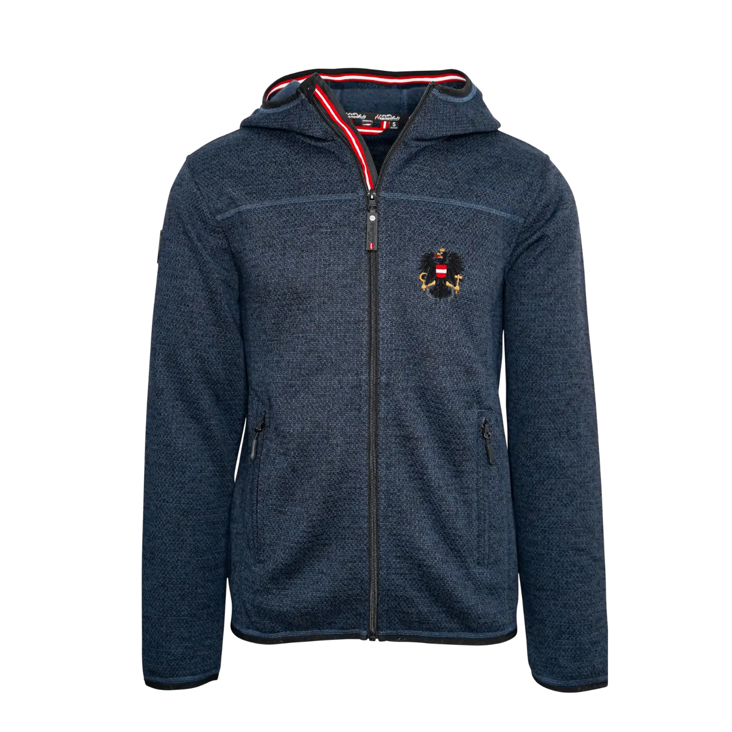 Österreich Kultjacke mit Kapuze - Strickoptik