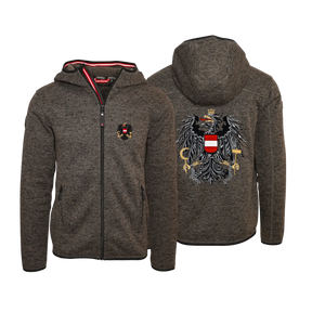 Österreich Kultjacke mit Kapuze - Strickoptik