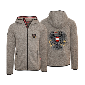 Österreich Kultjacke mit Kapuze - Strickoptik