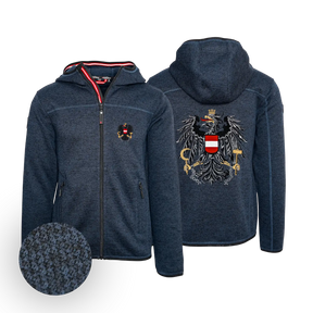 Österreich Kultjacke mit Kapuze - Strickoptik