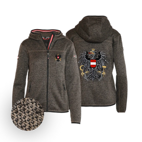 Österreich Kultjacke mit Kapuze - Strickoptik