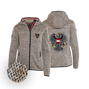 Österreich Kultjacke mit Kapuze - Strickoptik