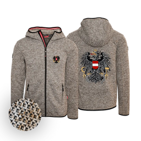 Österreich Kultjacke mit Kapuze - Strickoptik