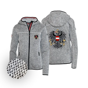 Österreich Kultjacke mit Kapuze - Strickoptik