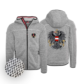 Österreich Kultjacke mit Kapuze - Strickoptik