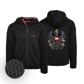 Österreich Kultjacke mit Kapuze - Strickoptik