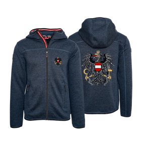 Österreich Kultjacke mit Kapuze - Strickoptik