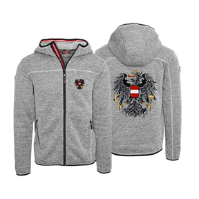 Österreich Kultjacke mit Kapuze - Strickoptik