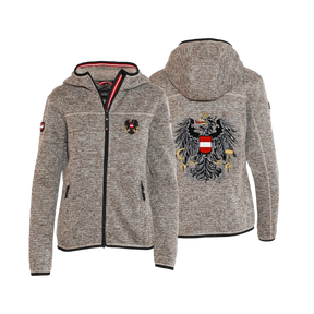 Österreich Kultjacke mit Kapuze - Strickoptik