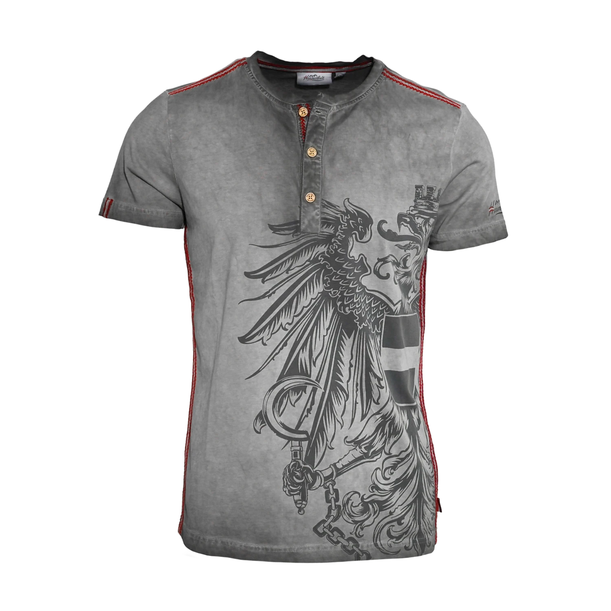 Österreich Adler Trachten T-Shirt grau #Farbe_Dunkelgrau-Vintage