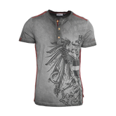 Österreich Adler Trachten T-Shirt grau #Farbe_Dunkelgrau-Vintage