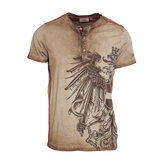 Österreich Adler Trachten T-Shirt hellbraun #Farbe_Hellbraun-Vintage