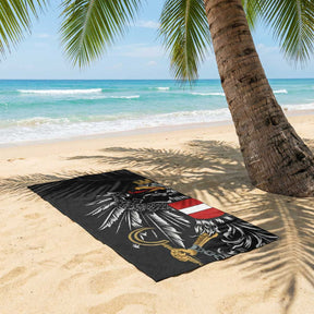 Mikrofaser-Badetuch - Österreich Adler schwarz