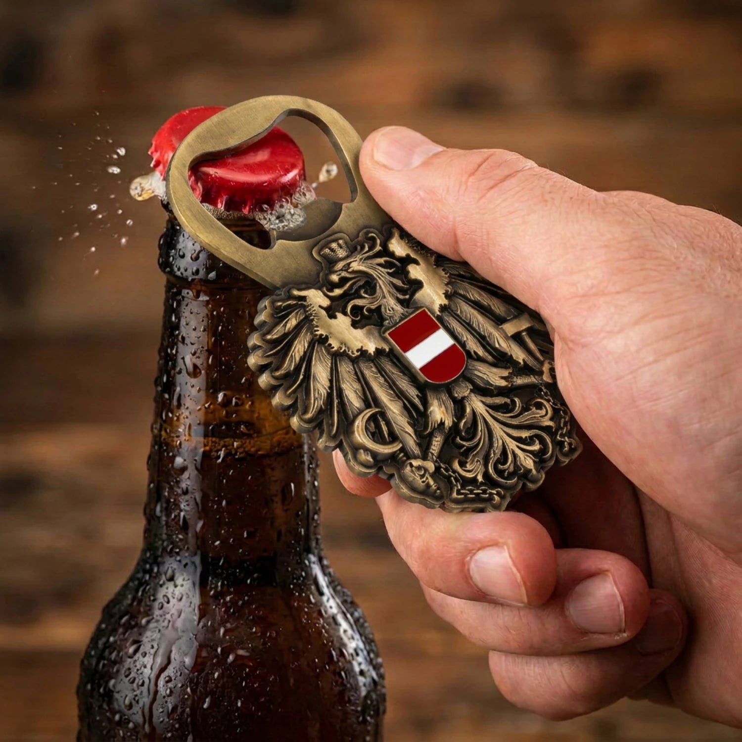 Österreich Bieröffner aus Metall Hoamatkult