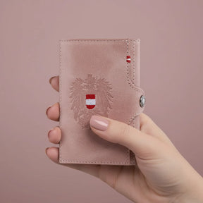 Adler Slim Wallet aus Echtleder mit Spiegel, Münzfach & RFID-Schutz