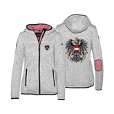 Österreich Fleece Jacke Damen rot kariert #Farbe_Rot-Kariert