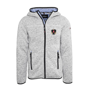 Österreich Trachten Kultjacke mit Kapuze - Karo Blau