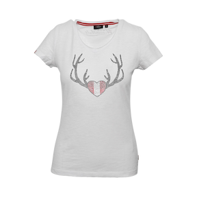 Herz Geweih Glitzer T-Shirt