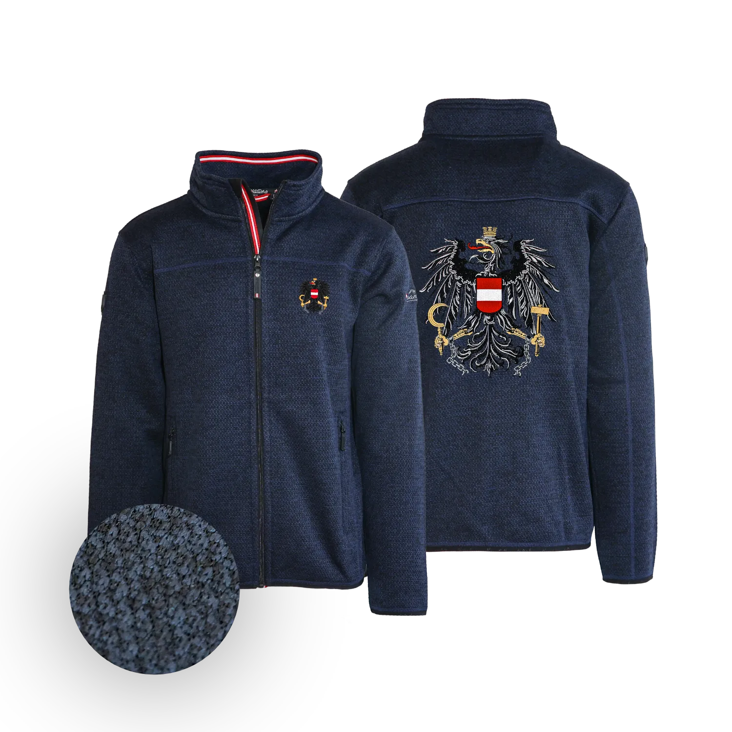 Österreich Kultjacke ohne Kapuze - Strickoptik