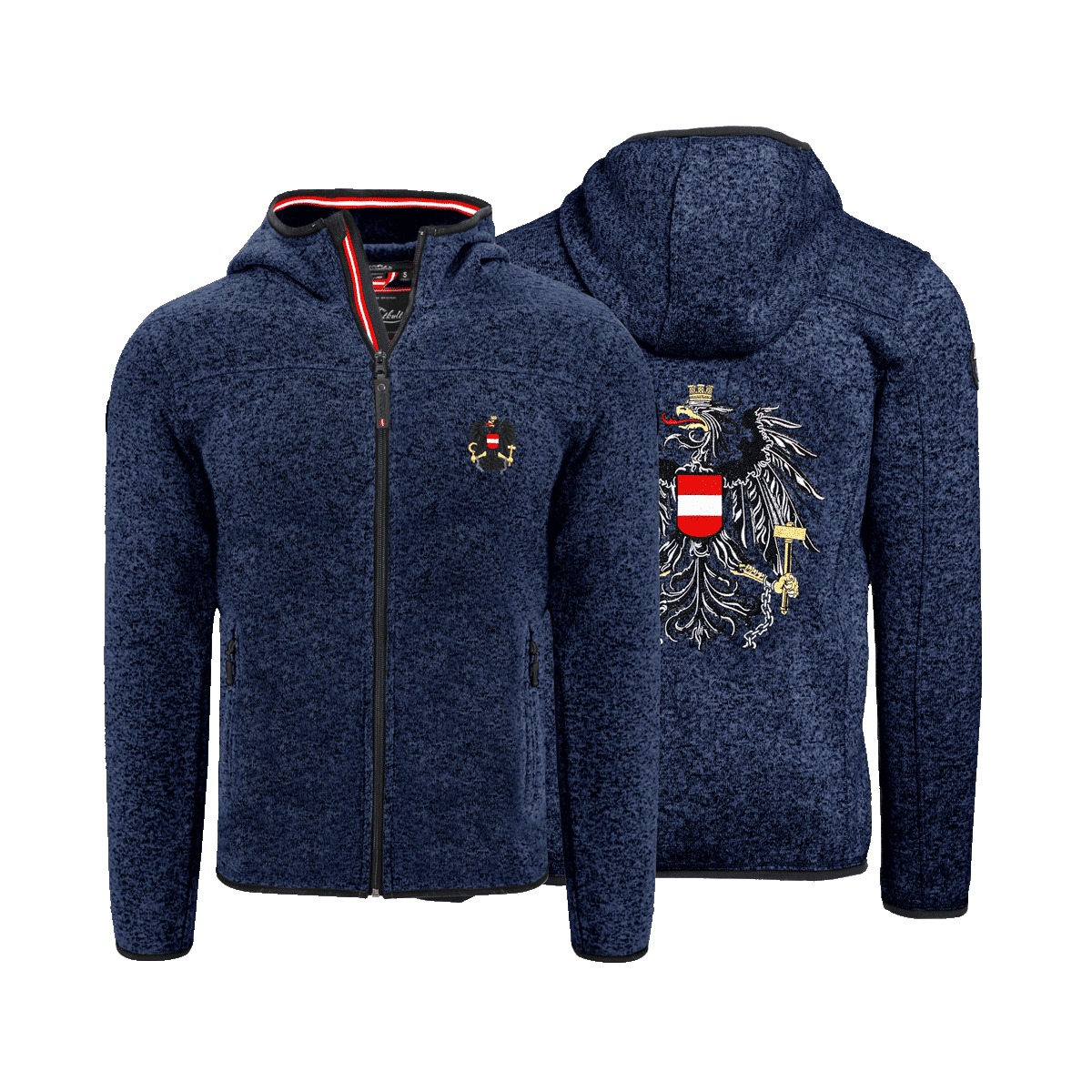 Dunkelblaue Österreich Jacke | Dunkelblaue Jacke mit Österreich Adler