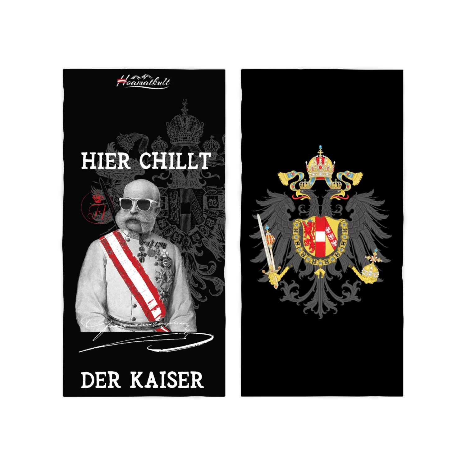 Österreich Kaiser Handtuch schwarz