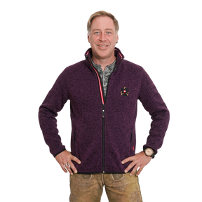 LIMITIERTE Österreich Adler Kultjacke ohne Kapuze - Bordeaux-Violett