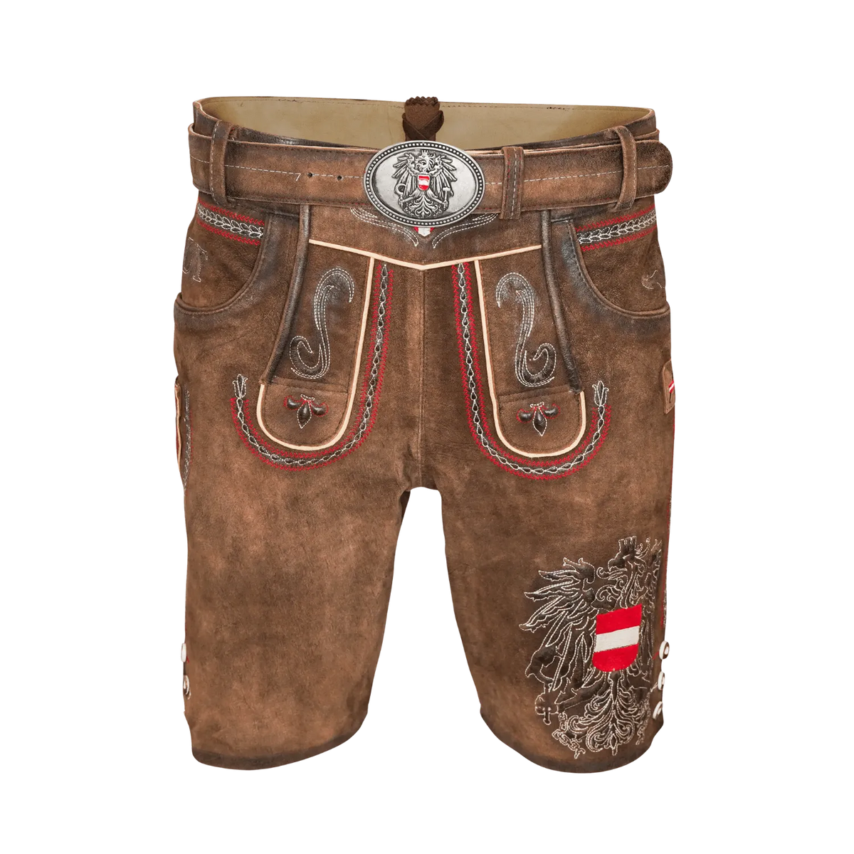 Österreich Lederhose Herren Klassik Braun