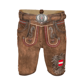 Österreich Lederhose Herren Klassik Braun