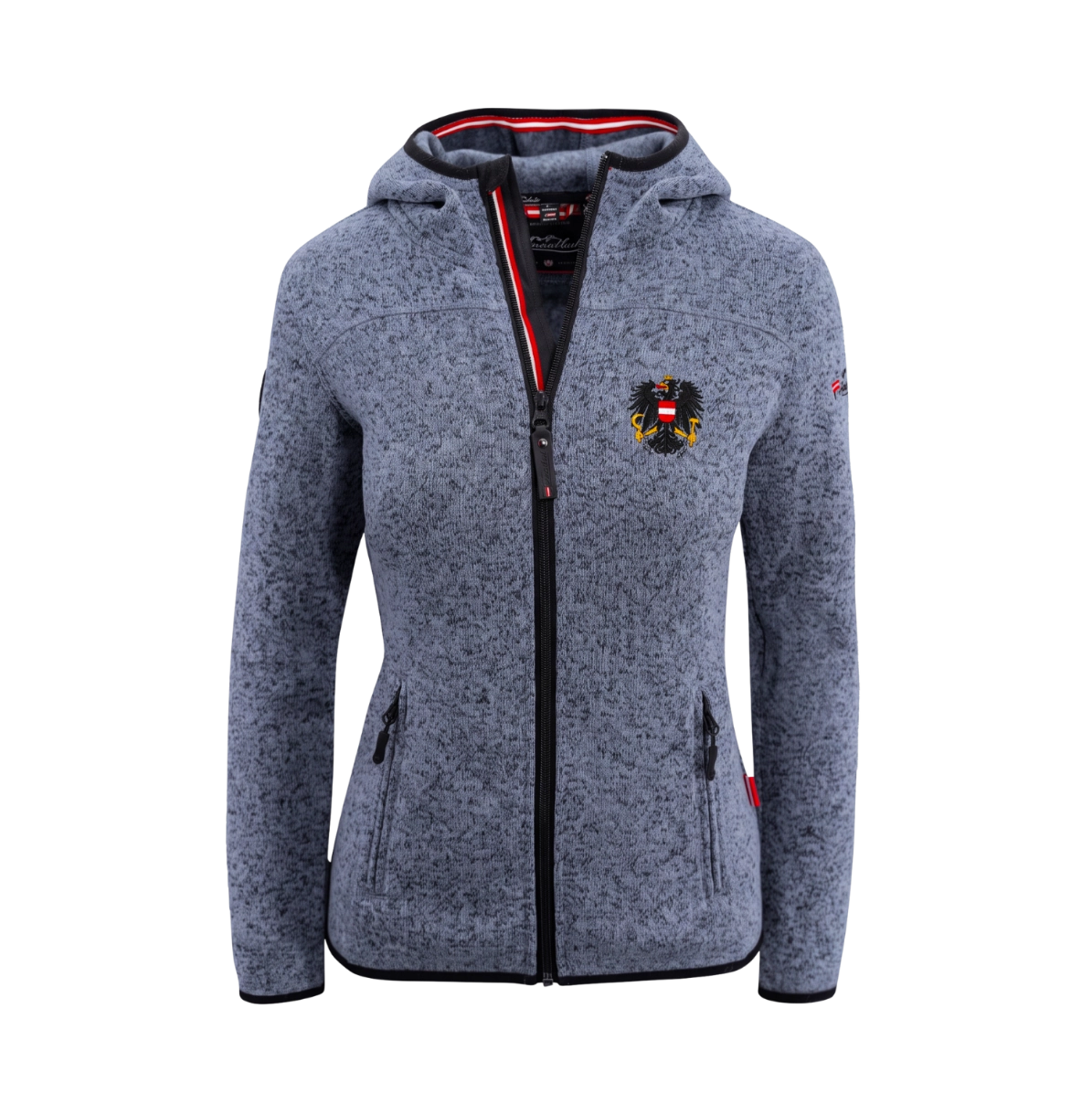 LIMITIERTE Österreich Adler Kultjacke mit Kapuze - Granitblau