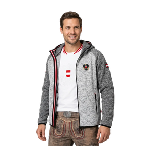 Österreich Raglan Kultjacke mit Kapuze - Kontrastoptik