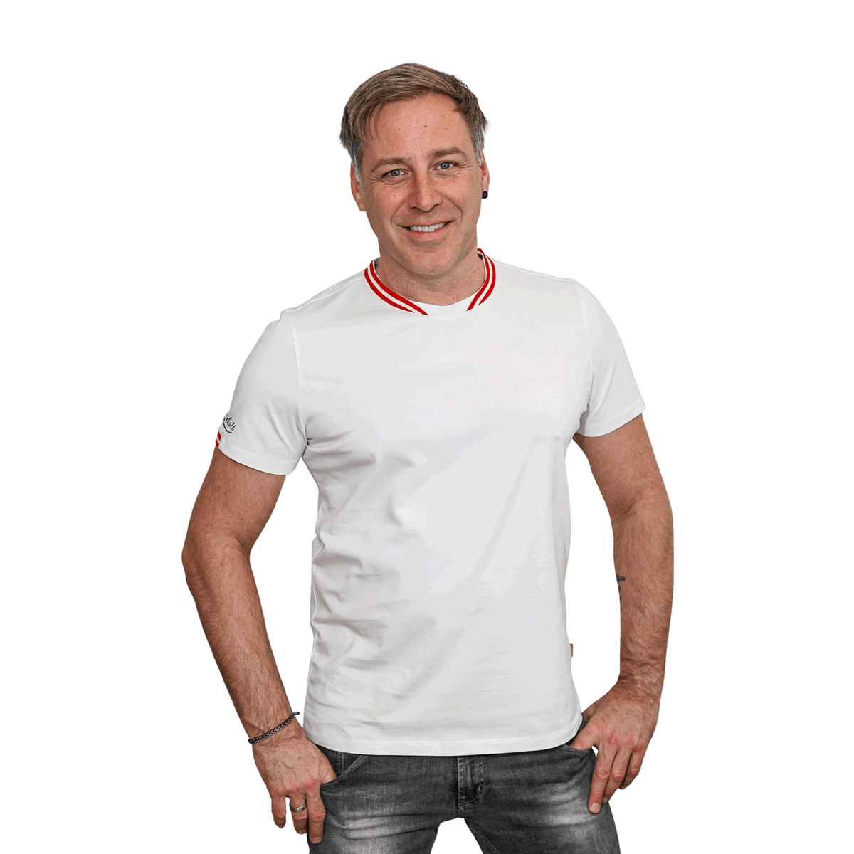 Österreich T-Shirt Herren weiß