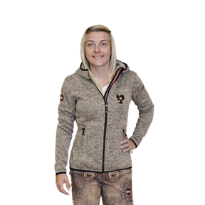 Österreich Kultjacke mit Kapuze - Strickoptik