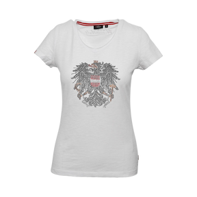 Österreich Adler Glitzer T-Shirt - Weiss