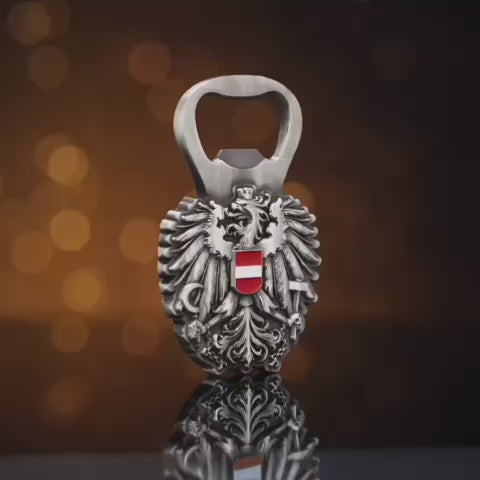Österreich Adler Metall Bieröffner - Silber