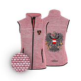 Rosa Damen Dobby Fleece Gilet Österreich Adler #Farbe_Rosa