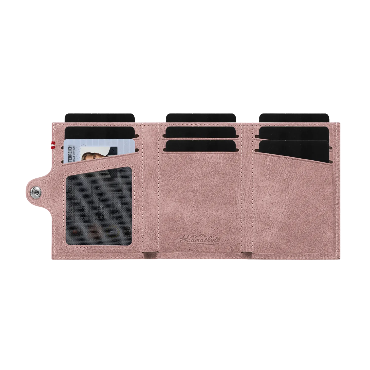 Adler Slim Wallet aus Echtleder mit Spiegel, Münzfach & RFID-Schutz
