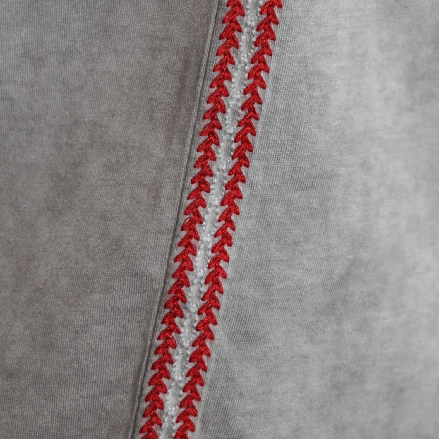 Rot-weiß-rote Naht #Farbe_Dunkelgrau-Vintage