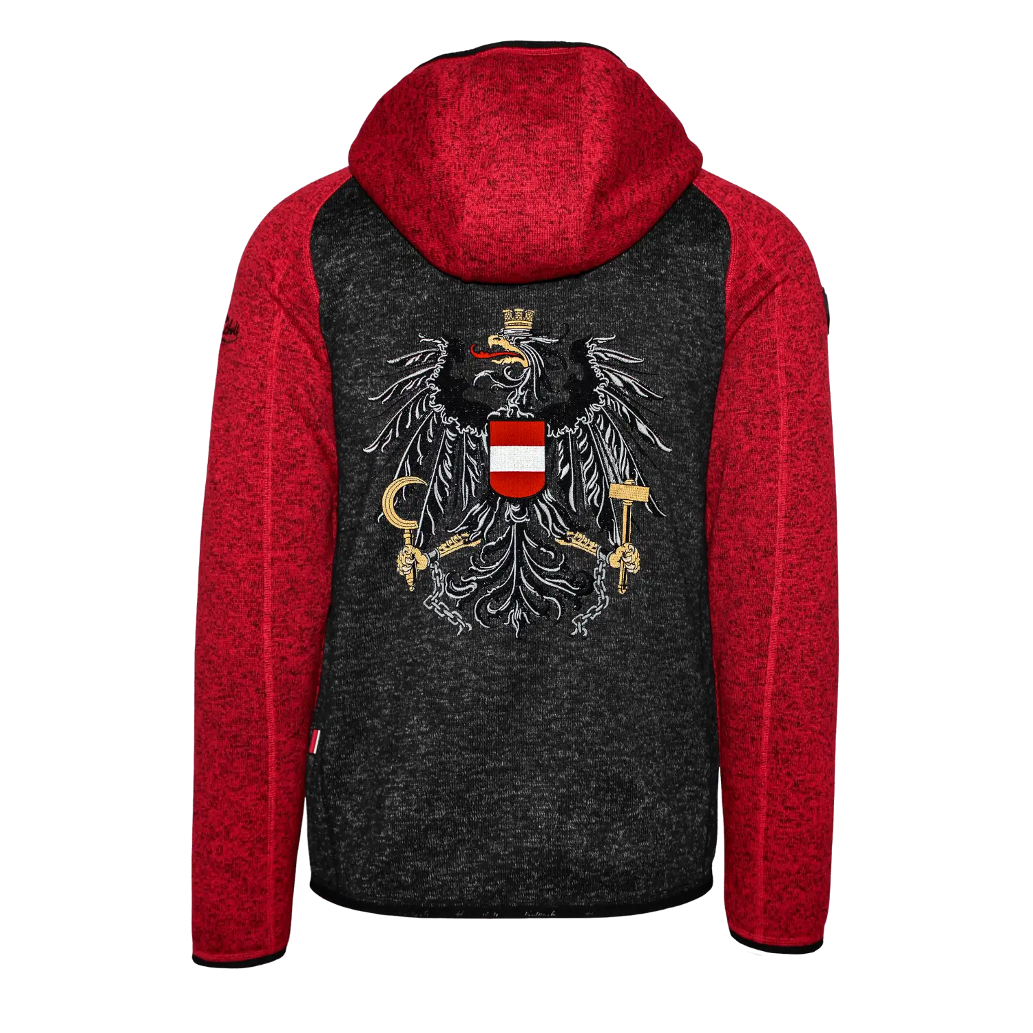 Österreich Kultjacke mit Kapuze - DUO Schwarz/Rot